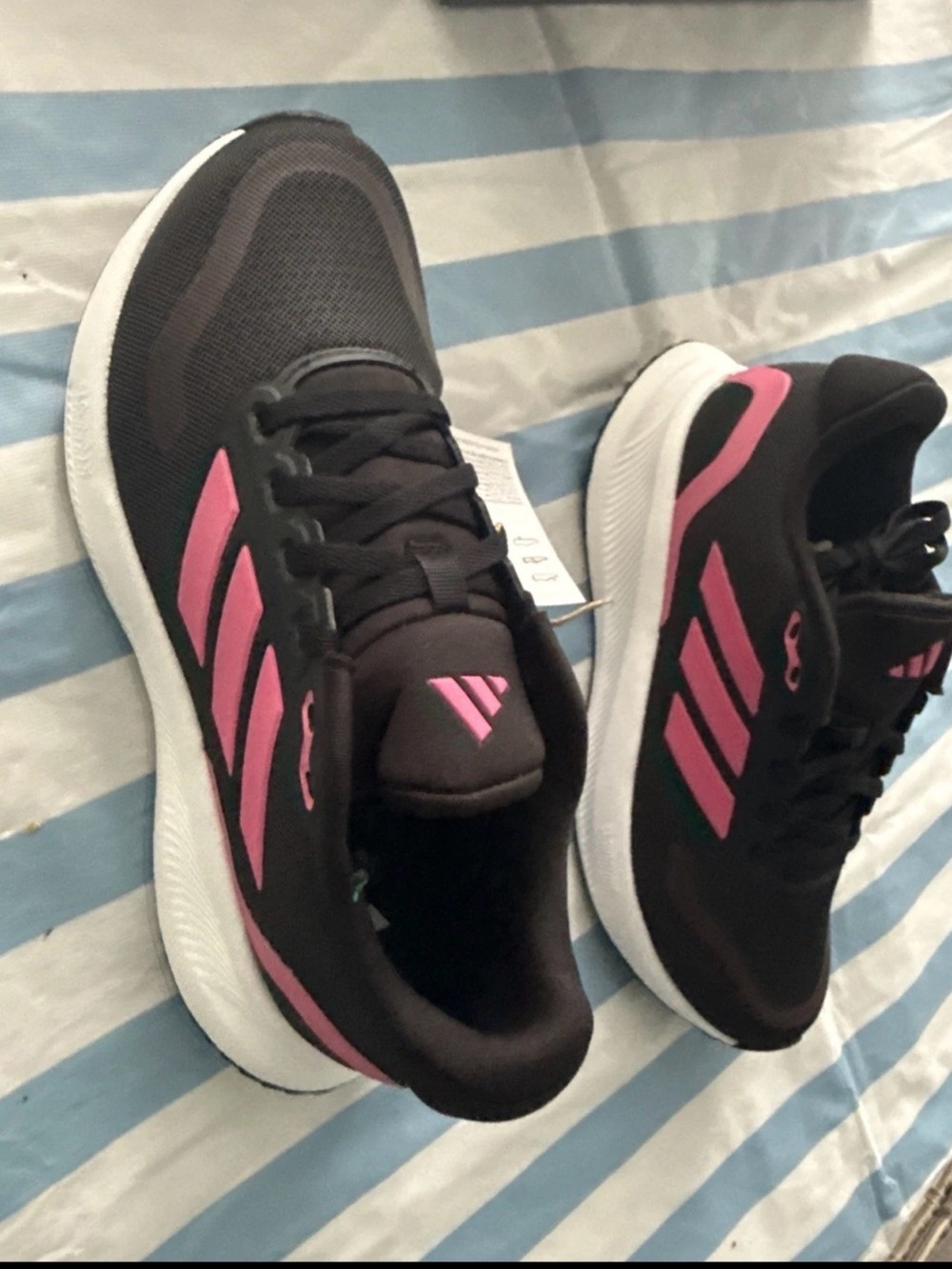 Adidas Runfalcon 5 W Women's Running Shoes Size 5.5 Black Pink JR3093
